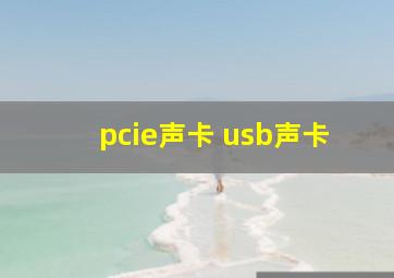 pcie声卡 usb声卡